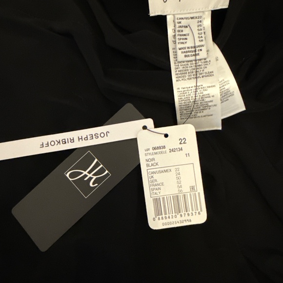 Black pants with hem cutout design Joseph Ribkoff - Picture 5 of 6